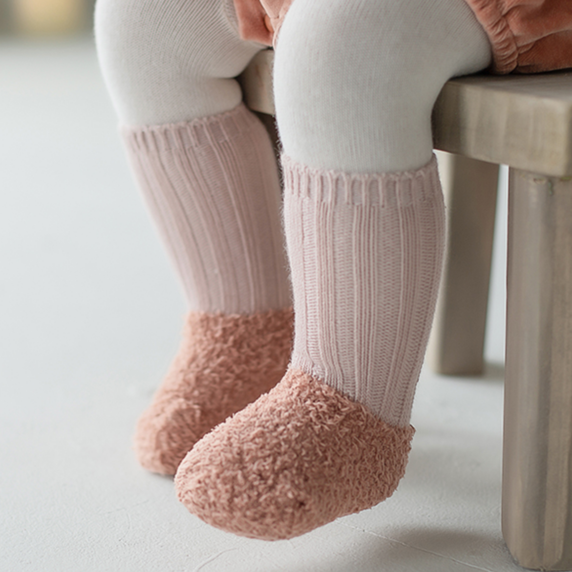 Winter layered colour socks