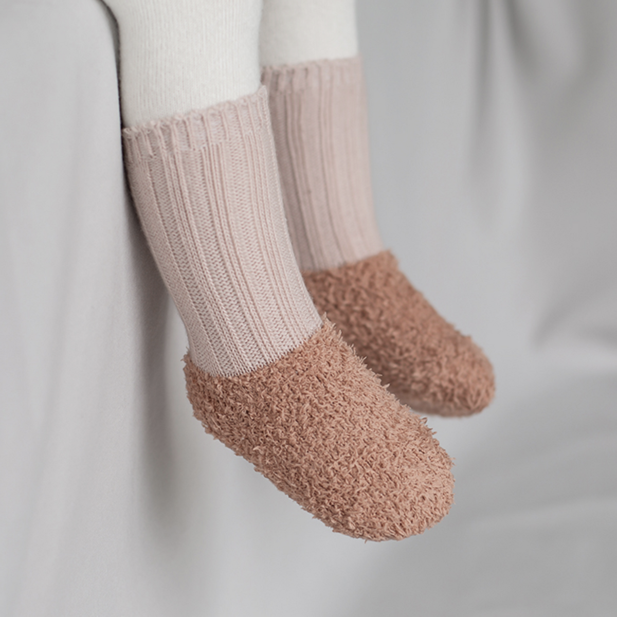 Winter layered colour socks