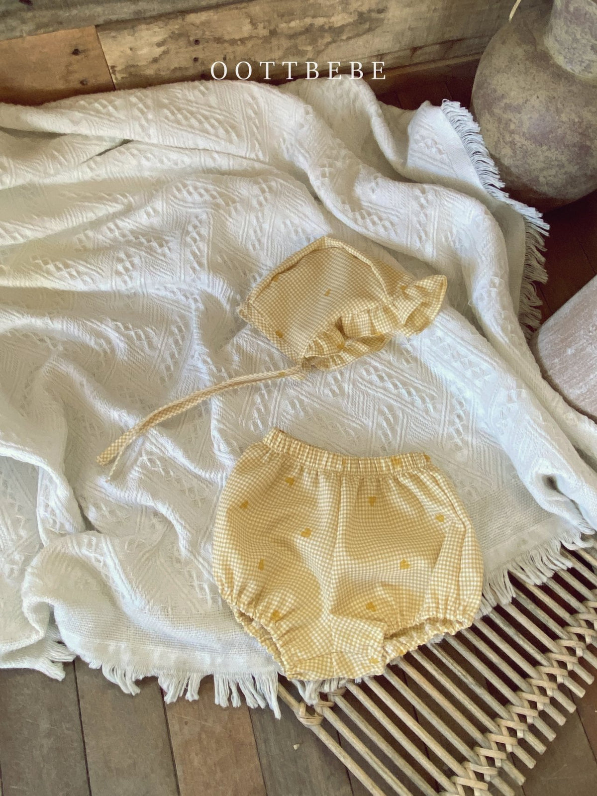 Heart Bloomer & Bonnet set