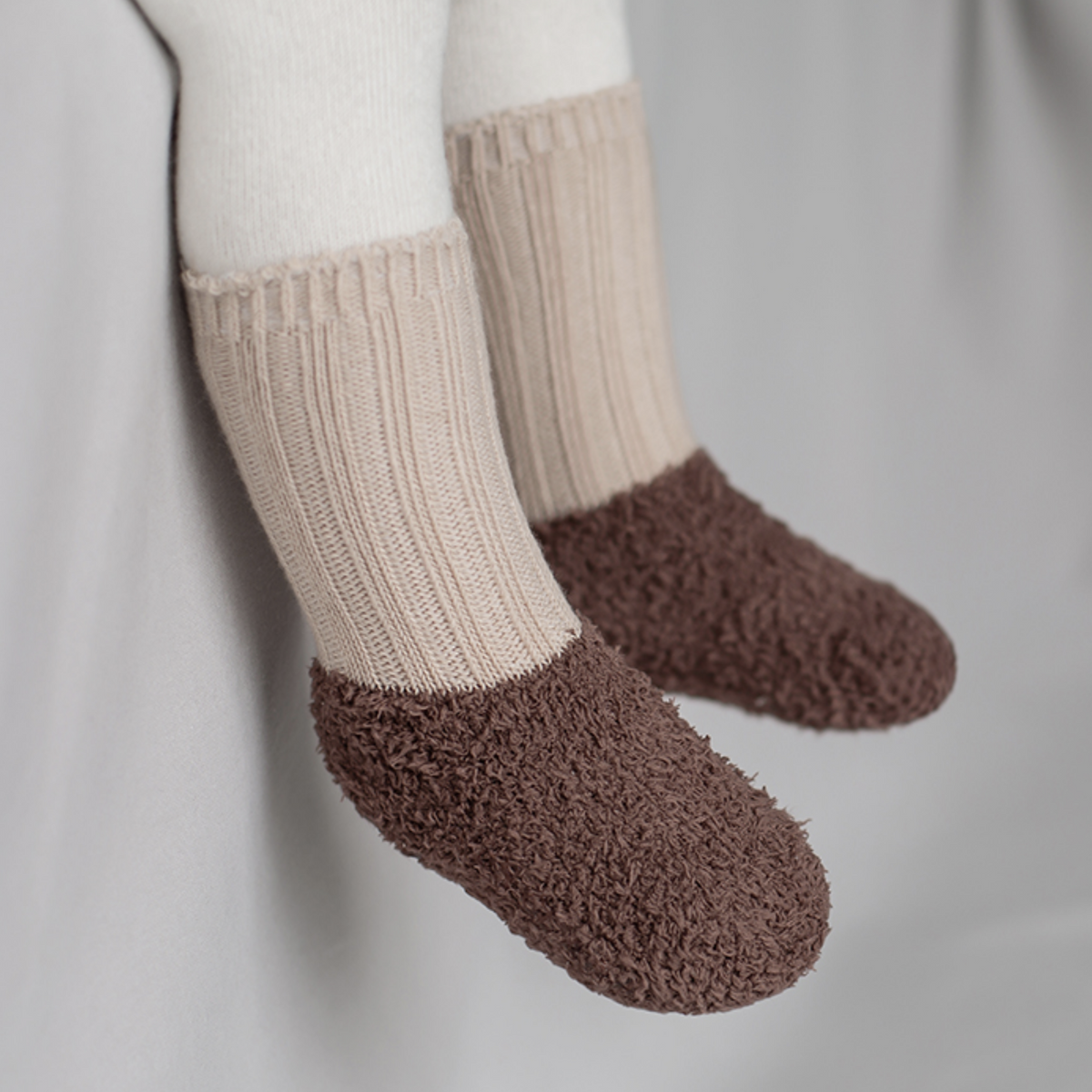 Winter layered colour socks