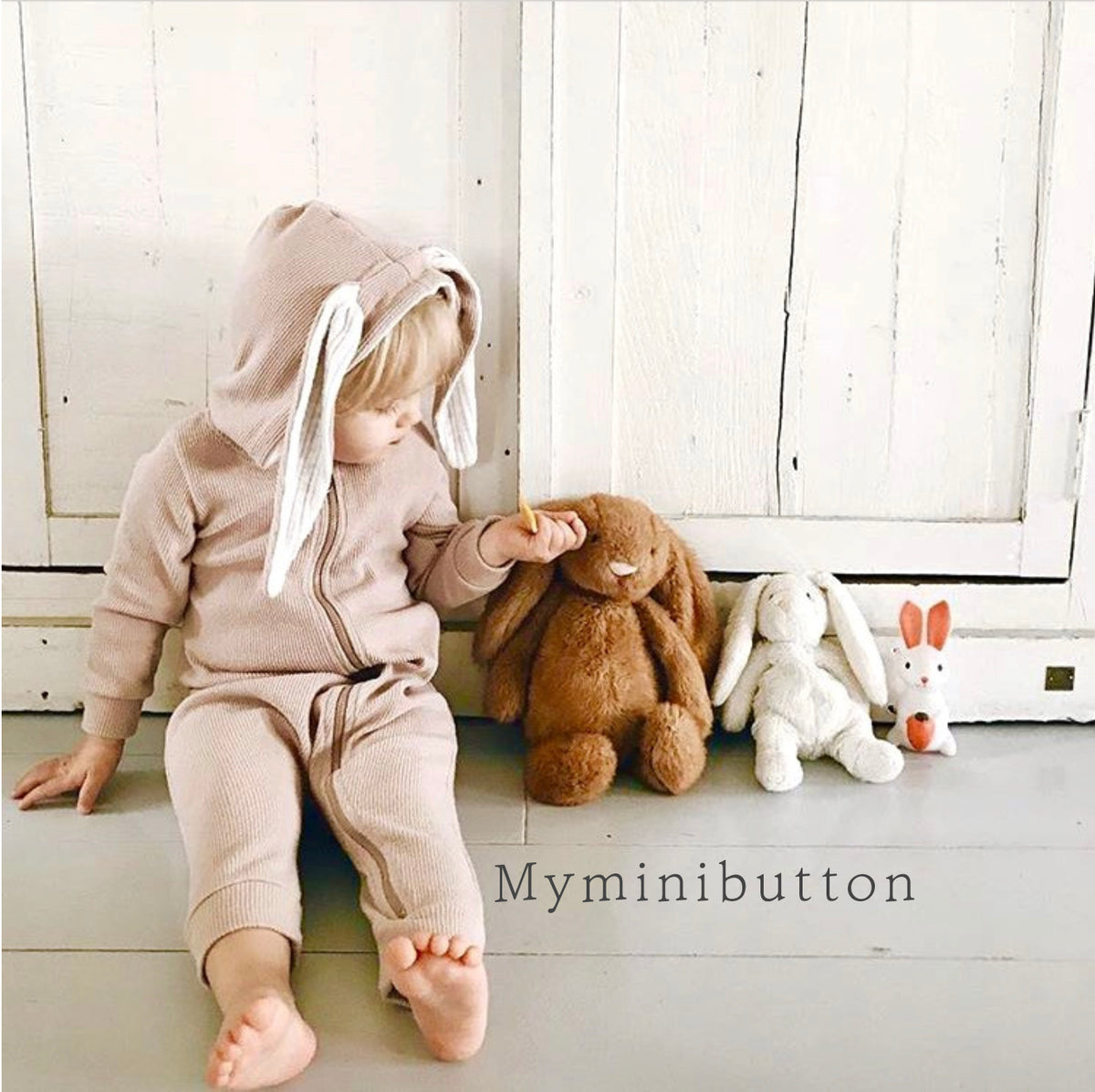 Bunny Ears Hood Jumpsuit