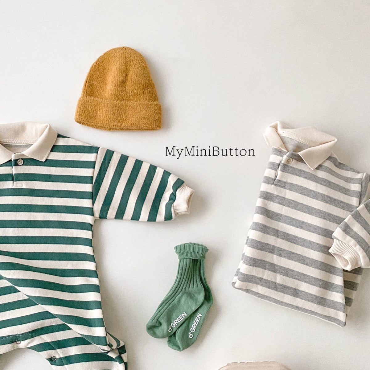 Striped collar jumpsuit
