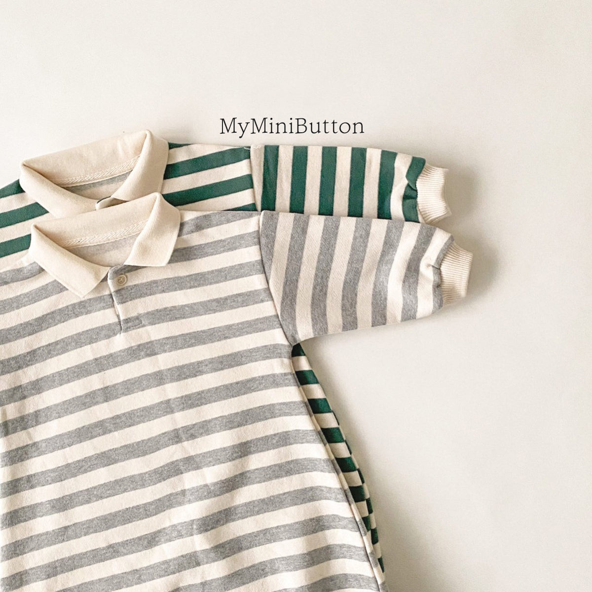 Striped collar jumpsuit