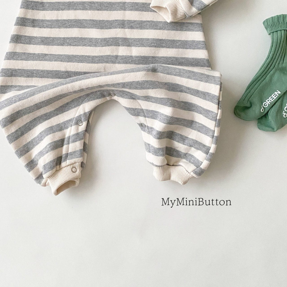 Striped collar jumpsuit