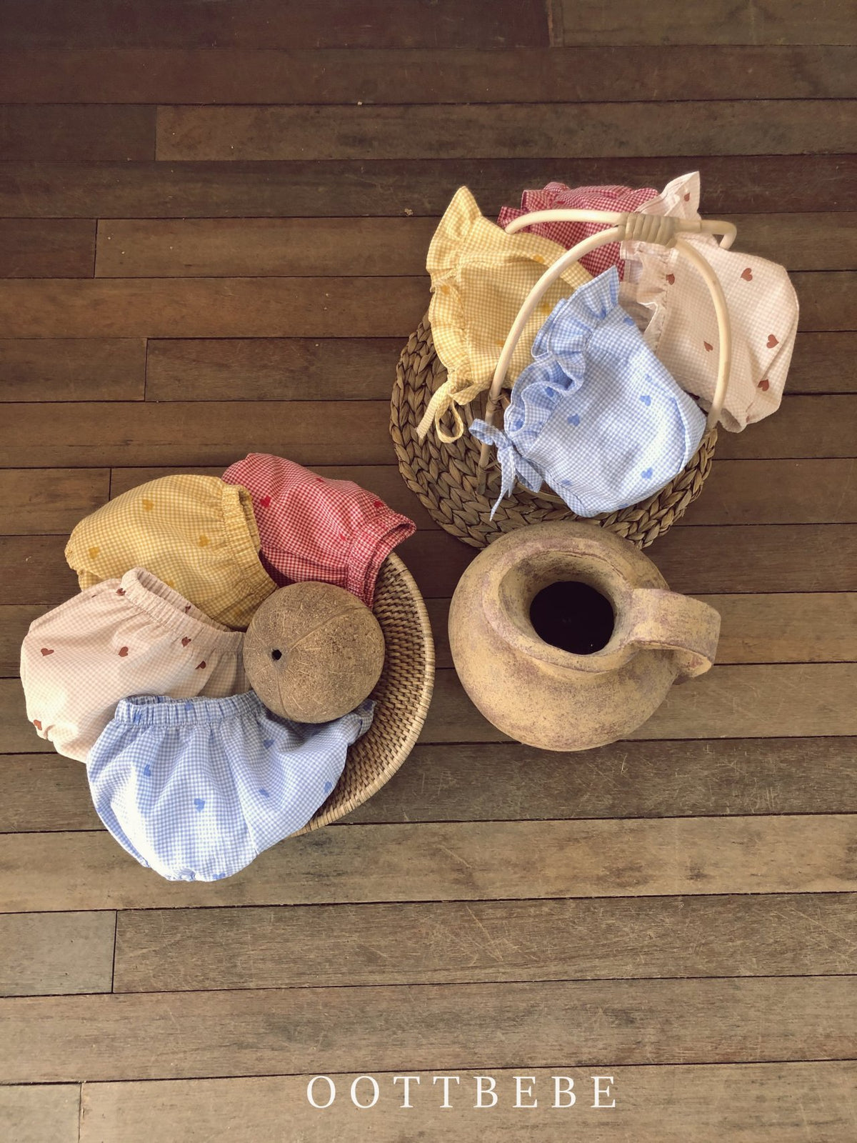 Heart Bloomer & Bonnet set