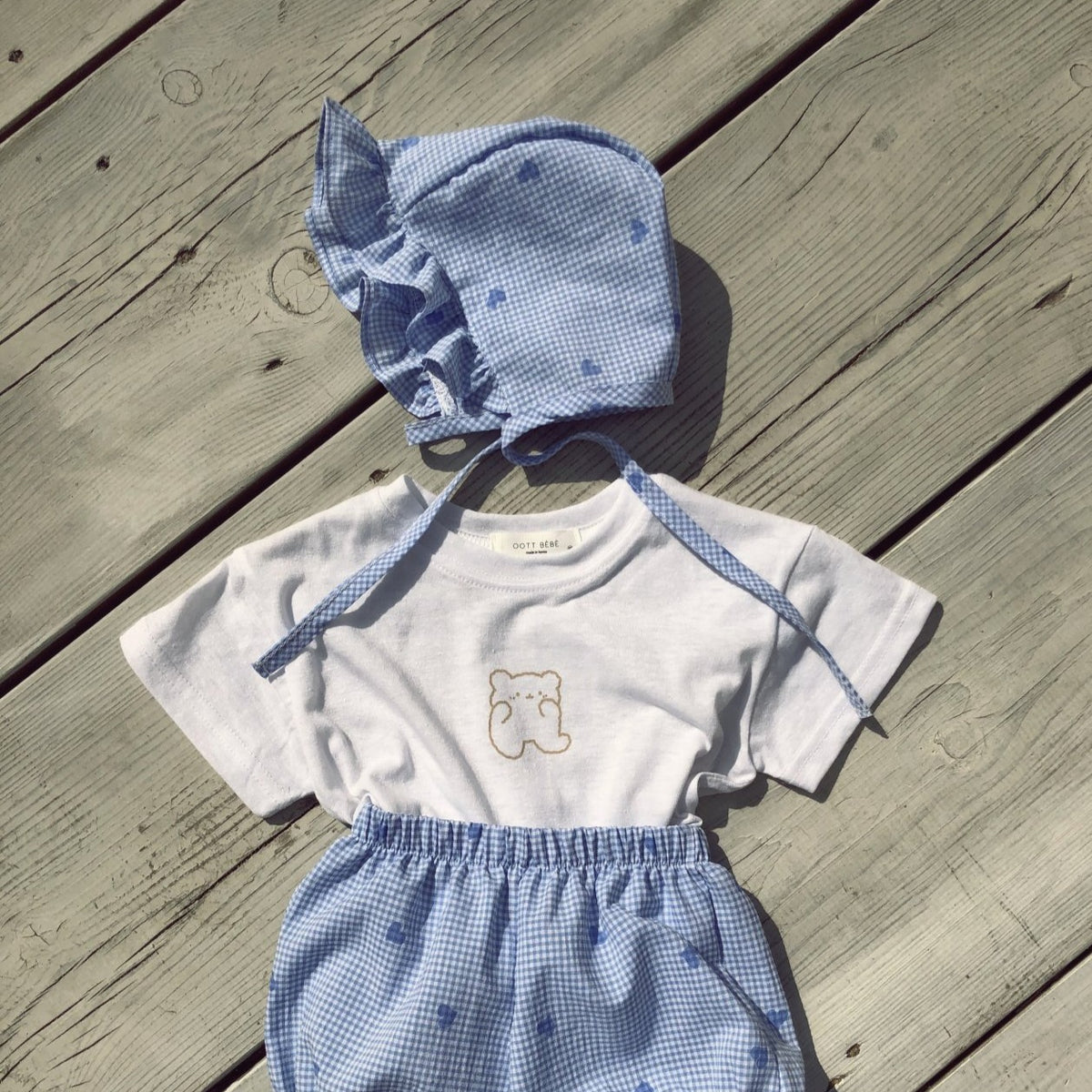 Heart Bloomer & Bonnet set
